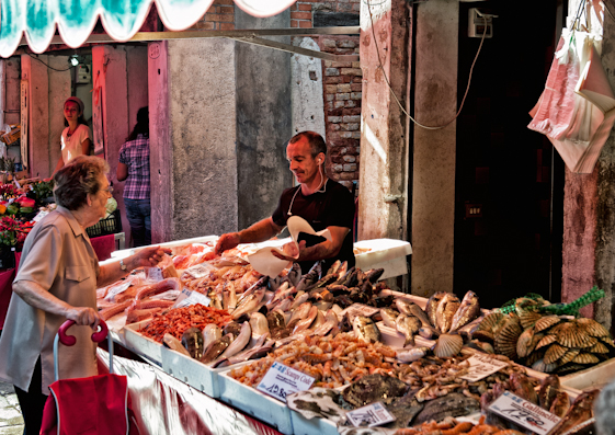 mercato del pesce di Venezia a Rialto